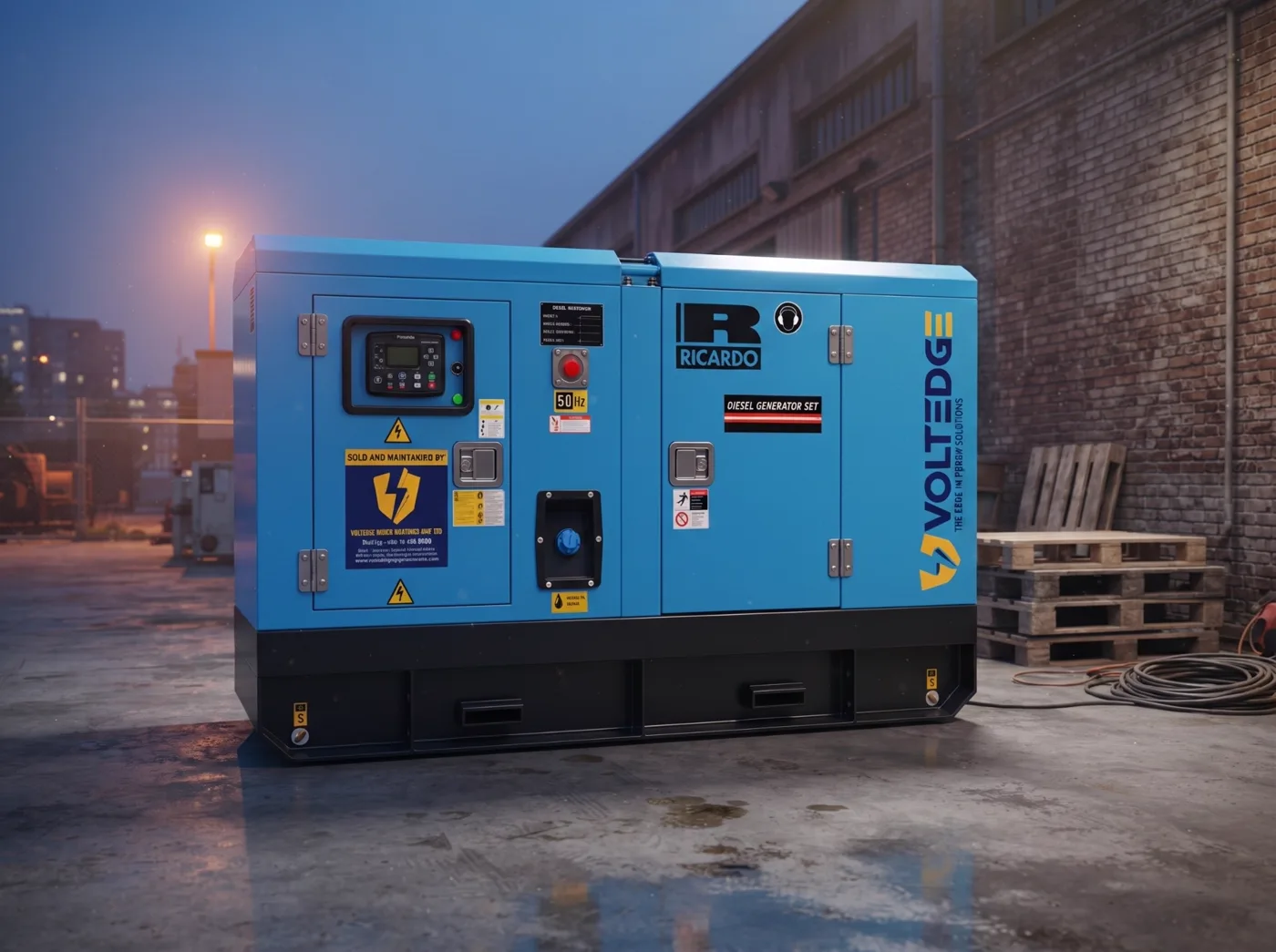 50 kVA Ricardo soundproof canopy diesel generator